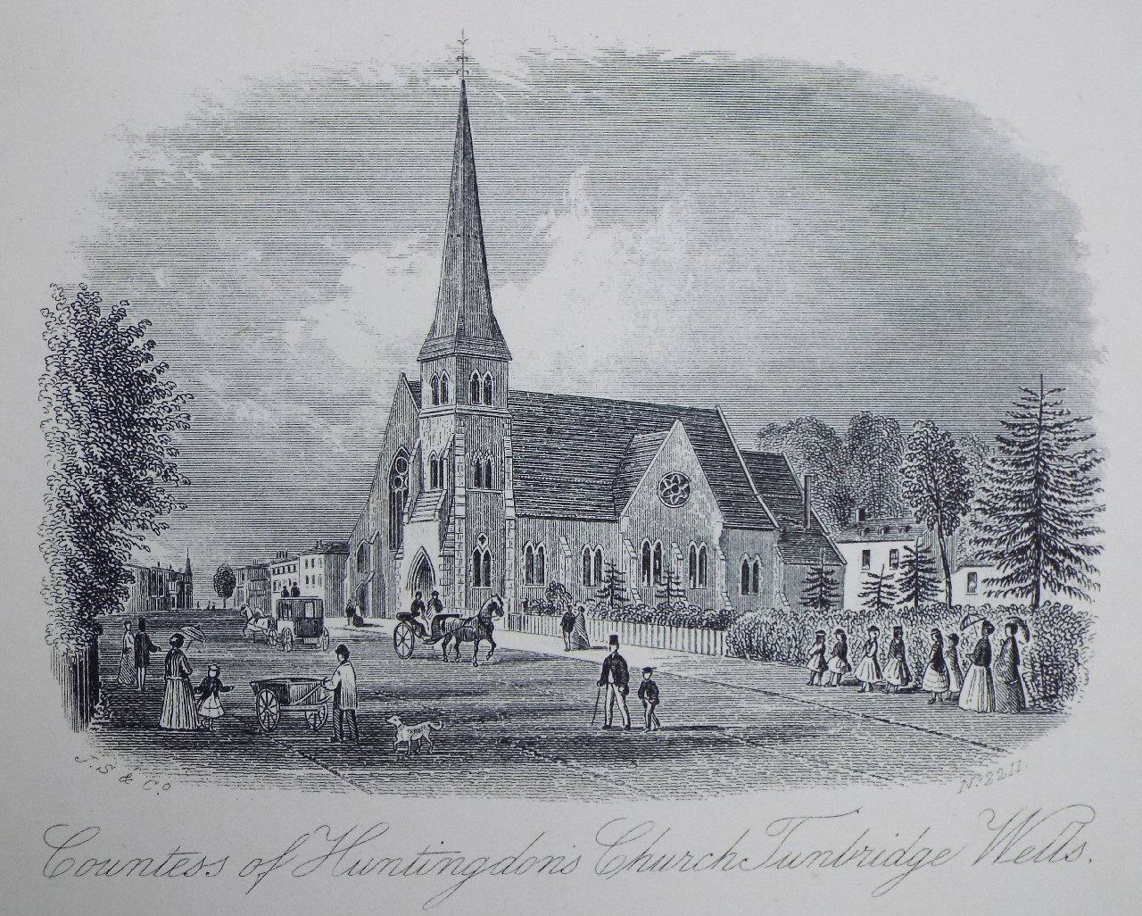 Steel Vignette - Countess of Huntingdons Church, Tunbridge Wells - J